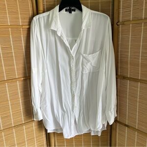 Velvet Heart Women Long sleeve white button down 2X